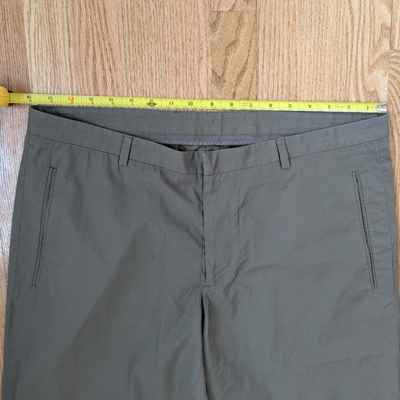 Jil Sander Olive Green Slim Trousers - Picture 5 of 8